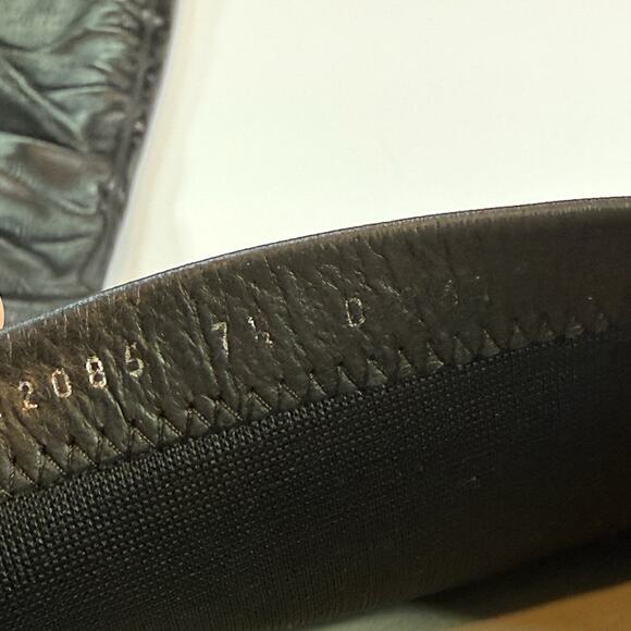 Cole Hann Vtg Leather Knee High Slouchy Almond Toe Heel Boots Black Wms Sz 7.5 - Picture 14 of 16